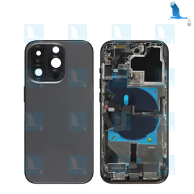 iPhone 14 Pro - Hintere Abdeckung + Mittelrahmen - Schwarz (Space black) - iPhone 14 Pro - oem iPhone 14 Pro - Hintere Abdeckung + Mittelrahmen - Schwarz (Space black) - iPhone 14 Pro - oem