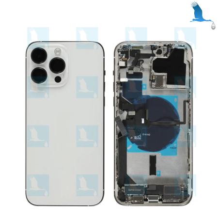 iPhone 14 Pro - Copertina posteriore + cornice centrale - Argento - iPhone 14 Pro - oem