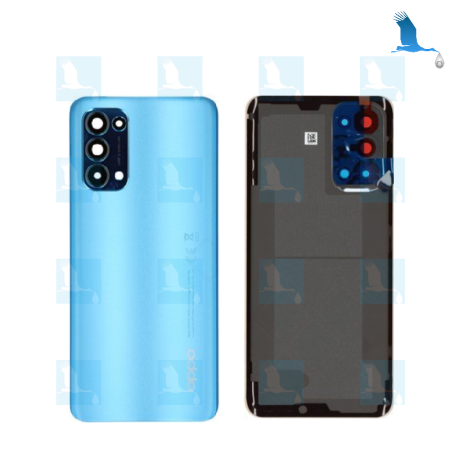 Protection batterie - Protection arrière - 4906013 - Astral Blue - CPH2145 - Oppo Find X3 Lite (5G) / Oppo Reno5 (5G) - ori