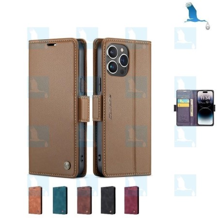 Book Case CaseMe - TPU - Brown - iPhone 16