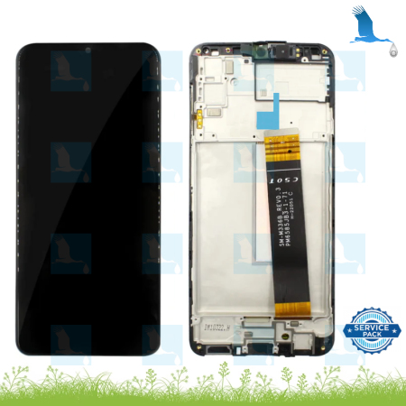 LCD + Touchscreen + Frame - GH82-28492A/GH82-26669-A - Noir - Samsung Galaxy M33 5G (M336B) - service pack