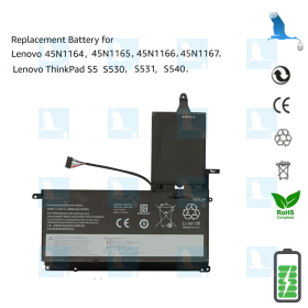 Lenovo ThinkPad S5 S530, S531, S540 - Batterie 45N1164 - 45N1165 - 44N1166 - 45N1167 - qor Lenovo ThinkPad S5 S530, S531, S540 - Batterie 45N1164 - 45N1165 - 44N1166 - 45N1167 - qor