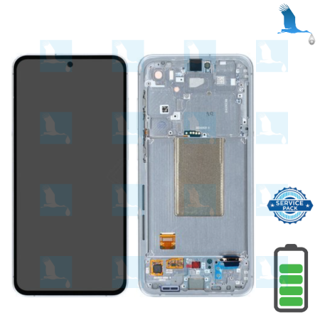 S24FE - LCD + Touch + Frame - GH82-35848A - Argent - service pack - Samsung Galaxy S24 FE (SM-S721B)