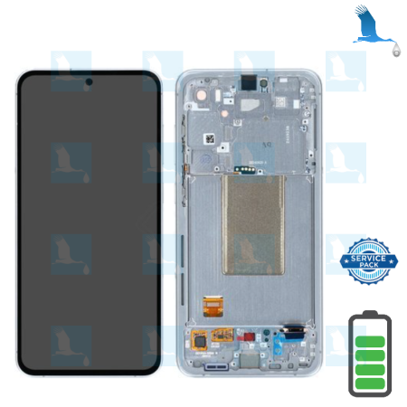 S24FE - LCD + Touch + Frame - GH82-35848A - Silber - service pack - Samsung Galaxy S24 FE (SM-S721B)