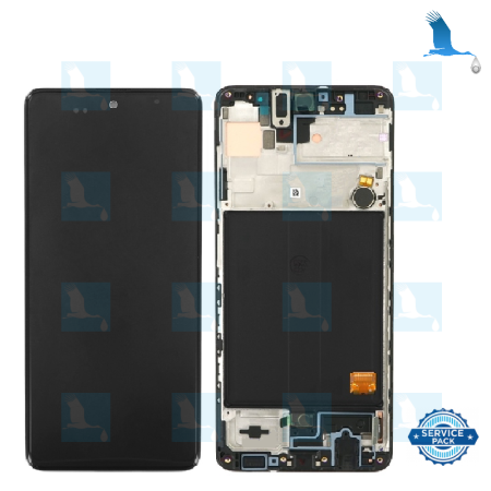 A51 - LCD + Touchscreen + Châssis - Service pack - GH82-21669A - Noir - A51 (A515F)