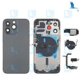 Frame Complete with Backcover Glass - Graphite - iPhone 13 Pro Max - oem Frame Complete with Backcover Glass - Graphite - iPhone 13 Pro Max - oem