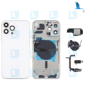 Frame Complete with Backcover Glass - Silver - iPhone 13 Pro Max - oem Frame Complete with Backcover Glass - Silver - iPhone 13 Pro Max - oem
