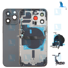 Frame Complete with Backcover Glass - Nero (Graphite) - iPhone 13 - oem Frame Complete with Backcover Glass - Nero (Graphite) - iPhone 13 - oem