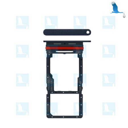 A16 (5G) - SIM card tray - DS - GH98-49822A - Black (Blue Black) - ori - Samsung Galaxy A16 (SM-A166B)