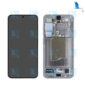 S25 - LCD + Touch + Frame - Silber (Silver Shadow) - GH82-36329A - service pack - Samsung Galaxy S25 (SM-S931B)