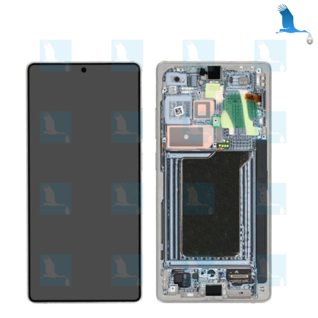 S25 Ultra - LCD + Touch + Frame - Silber (Titanium silver) - GH82-36387A - service pack - Samsung Galaxy S25 Ultra (SM-S938B)