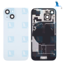 iPhone 15 - Vitre de protection arrière + plaque métallique+ NFC flex + aimants - Bleu - iPhone 15 - oem