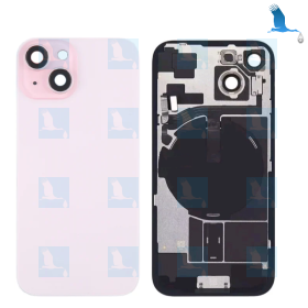 iPhone 15+ / Back cover glass + metal plate + magnets + NFC + Flex - Pink - iPhone 15 Plus - oem iPhone 15+ / Back cover glass + metal plate + magnets + NFC + Flex - Pink - iPhone 15 Plus - oem