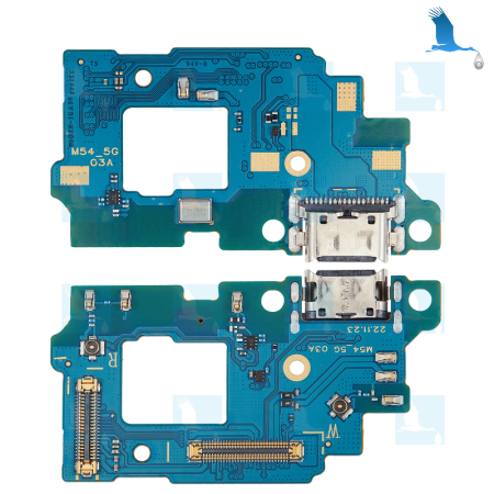 M54 5G - Charging board and flex connector - Galaxy M54 5G (M546B) - ori
