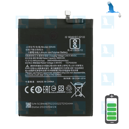 Akku BN46 - 1ICP5/65/84 - Xiaomi Redmi Note 6 / 7  / 8 / 8T / Redmi 7