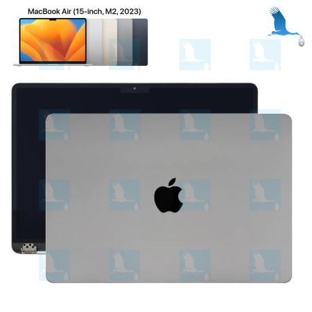LCD - MacBookAir 15", M2, 2023, Space Gray, A2941, Mac A14,15 - qor