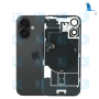 iPhone 16 - Vitre de protection arrière + plaque métallique+ NFC flex + aimants - Noir - iPhone 16