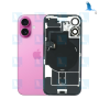 iPhone 16+ / Batterieabdeckungsglas + Metallplatte + NFC flex + Magnete – Rosa – iPhone 16 Plus