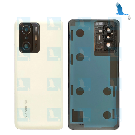 11T - Battery cover - Back cover - 55050001B24J - White (Moonlight white) - Xiaomi 11T (21081111RG)