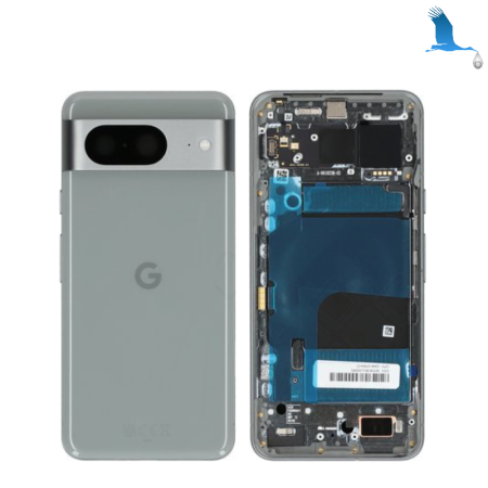 Pixel 8 - Coperchio della batteria - G949-00564-01 - Grigio (Hazel) - Google Pixel 8 (GKWS6, G9BQD)