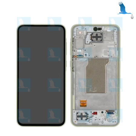 A35 5G - LCD + Touch + Cornice - GH82-34221D - Giallo  (Awesome Lemon) - Galaxy A35 5G (A356B) - Service Pack