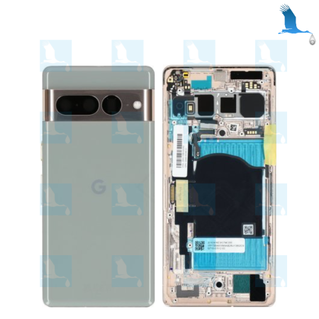 Pixel 7 Pro - Battery Cover - G949-00296-01 - service pack - Grey (Hazel) - Google Pixel 7 Pro (GP4BC, GE2AE)