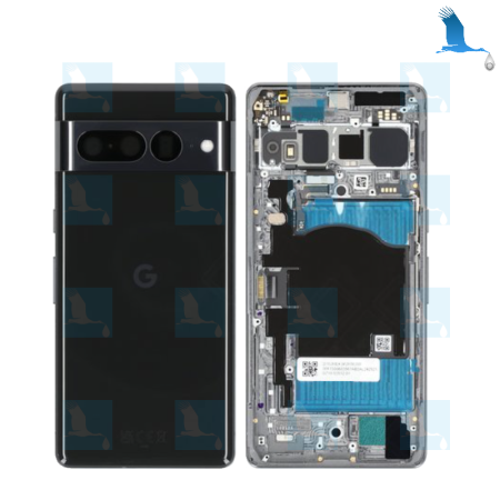 Pixel 7 Pro - Battery Cover - G949-00295-01 - service pack - Black (Obsidian) - Google Pixel 7 Pro (GP4BC, GE2AE)