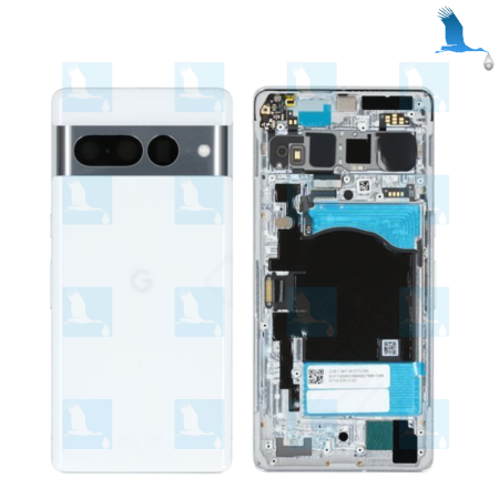 Pixel 7 Pro - Battery Cover - G949-00297-01 - service pack - White (Snow) - Google Pixel 7 Pro (GP4BC, GE2AE)