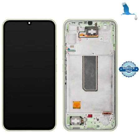 A34 5G - Service pack - LCD + Touch + Frame - GH82-31200C - Grün (Light Green) - Samsung Galaxy A34 5G (A346B)