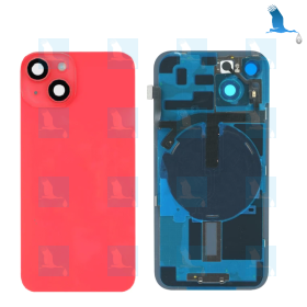 iPhone 14 - Battery cover (camera lens+Metal Bracket+Magnet+NFC+Flash flex) -  Red - iPhone 14