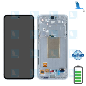 S24FE - LCD + Touch + Frame - GH82-35848B - Silber (Silver) - service pack - Samsung Galaxy S24 FE (SM-S721B)