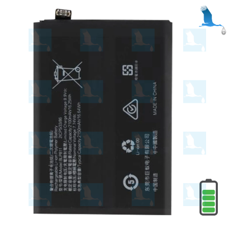 Akku BLP811 - 4906019 - 2ICP5/32/86 - ori - 4300 mAh - Oppo Find X3 Lite (CPH2145)/Reno 5 5G (CPH2145)