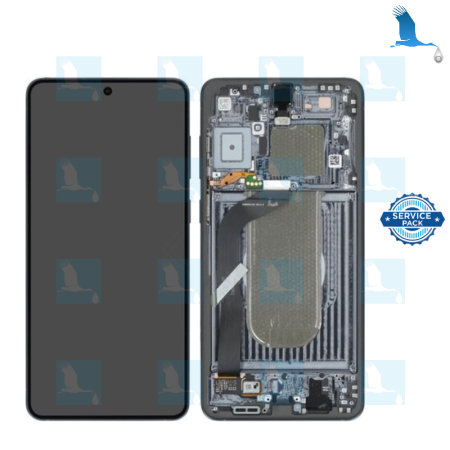 S25 Edge - LCD + Touch + Frame - GH82-37224C - service pack - Schwarz (Jetblack) - Samsung Galaxy S25 Edge (SM-S937B)