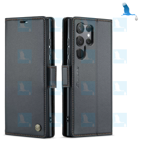 S24 Ultra - Étui portefeuille - Noir - Pour Samsung S24 Ultra (SS938B)