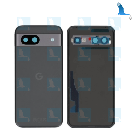 Pixel 8a - Battery cover - Back cover - G949-00784-00 - Black (Obsidian) - Pixel 8a (G6GPR)
