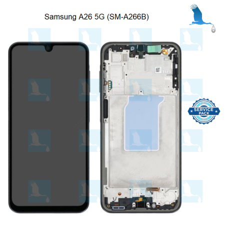A26  - LCD + Touch + Frame - GH82-37049A - Black - Service pack - Samsung Galaxy A26 5G (SM-A266B)