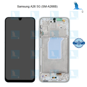 A26  - LCD + Touch + Frame - GH82-37049B - Bianco (silver) - Service pack - Samsung Galaxy A26 5G (SM-A266B) A26  - LCD + Touch + Frame - GH82-37049B - Bianco (silver) - Service pack - Samsung Galaxy A26 5G (SM-A266B)
