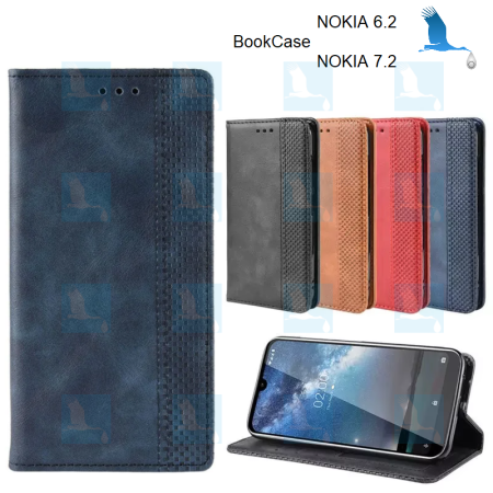 BookCase - Bleu - NOKIA 7.2 (TA-1181, TA-1196) / 6.2 (TA-1187,TA-1198)