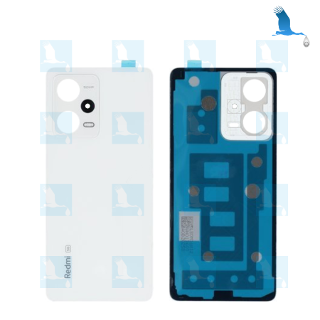 Batterie cover + Lenses - 5600300M1600 - Weiss (Polar White) - Xiaomi Redmi Note 12 Pro 5G - oem