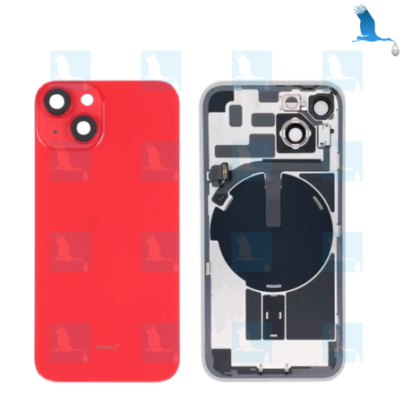 iPhone 14 Plus - Cache batterie - Rouge - Objectif+Support métallique+Aimant,+NFC+flache flex - iPhone 14+