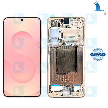 S25 - LCD + Touch + Frame - Rose (Pink Gold) - GH82-36329F - service pack - Samsung Galaxy S25 (SM-S931B)