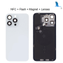iPhone 15 Pro - Battery cover - Titanium White - (Camera lens, Metal Bracket, Magnet, NFC, flash) - iPhone 15 Pro