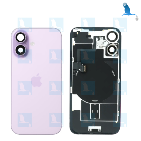 iPhone 17 - Back glass battery cover - Purple (Lavender) - 661-56061 - NFC + Flex + Flash + Metal plate + Magnets