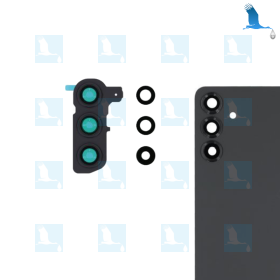 S25 - Lentilles de cameras avec support et anneaux décoratif - Noir (Blue Black) - Samsung Galaxy S25 SM-S931B