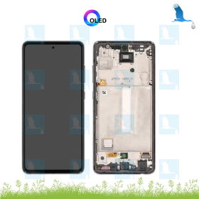 A52 - LCD + Touch + Frame - GH82-25524A - Oled - Schwarz (Awesome Black) - Galaxy A52 4G (A525F) - A52 5G (A526B)