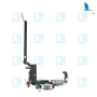 iPhone 17 Pro Max - USB-C charging connector and flex cable - 923-13585 - Silver - orig - iPhone 17 Pro Max