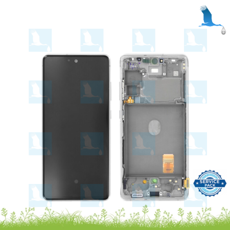 LCD + Touch + Frame - B - Blanc (Cloud White) - compatible soft - S20 FE 4G(G780)/5G(G781)