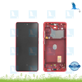 LCD + Touch + Frame - E  - Rosso - compatible soft - S20 FE 4G(G780)/5G(G781)