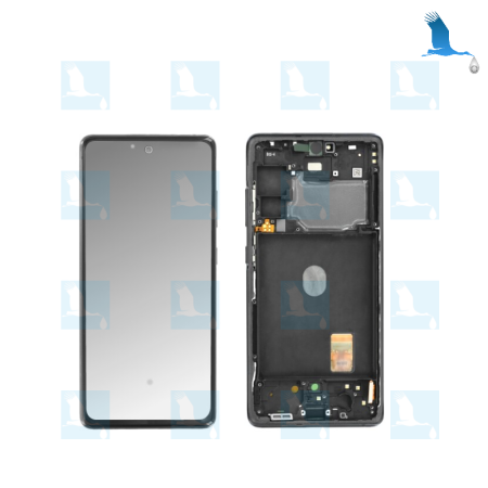 LCD + Touch + Frame - A  - Bleu (Navy) - compatible soft - S20 FE 4G(G780)/5G(G781)
