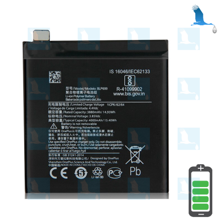 Battery - BLP699 - 4000 mAh 1031100009 - OnePlus 7 Pro (GM1910,GM1913) - or